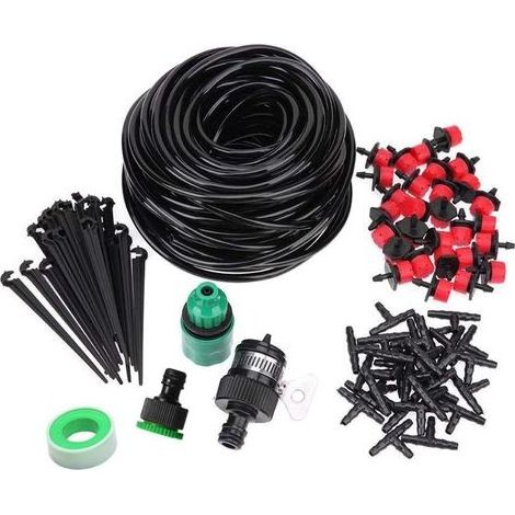 Kit irrigation goutte à goutte 15m – système automatique réglable – maison / jardin / patio – brumisation micro flow