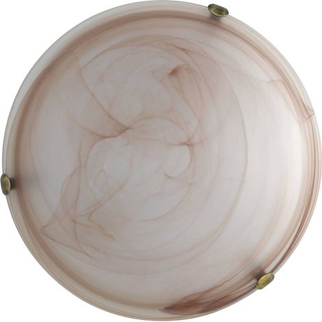 plafoniera "duna" ø 30 cm in vetro bianco, 1x60 w (1/2)