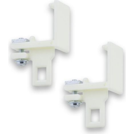2x Fixe embout avec suspendeur polyamide ivoire pour tringle à rideaux 24 x 16mm Accessoire Conducteur Jonction Fenêtre Store Baie vitrée Ouverture Fermeture (1/2)