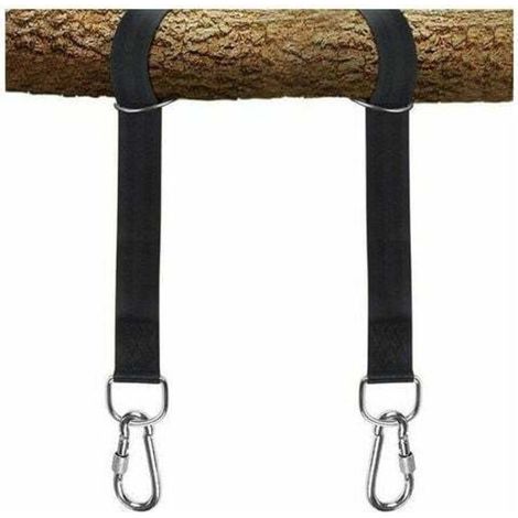 Gear Kit De Sangles De Suspension Pour Balançoire D'Arbre – Installation Facile Et Rapide – Sangles Extra Longues De 1,5 M Pouvant Contenir 900 Kg – Mousqueton À Verrouillage Plus Sûr, Parfait Pour Le