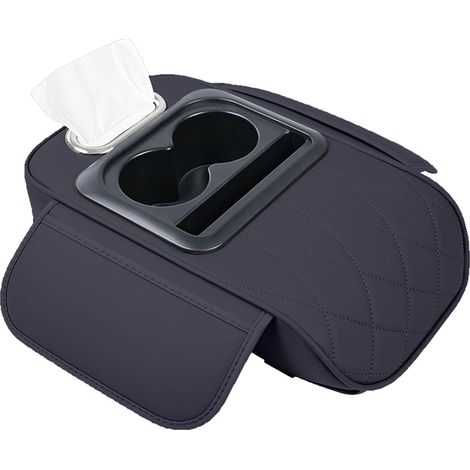 Housse D'Appui-Bras pour Voiture,Boîte Coussin Ergonomique,Console Centrale avec Accoudoir, Porte-Gobelet, Boîte À Mouchoirs, Fente Téléphone Et Sac Latéral pour Soutien du Coude Et (1/5)
