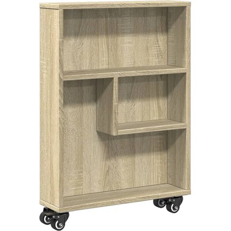 Maison Exclusive - Schmaler Aufbewahrungswagen Sonoma-Eiche 48 x