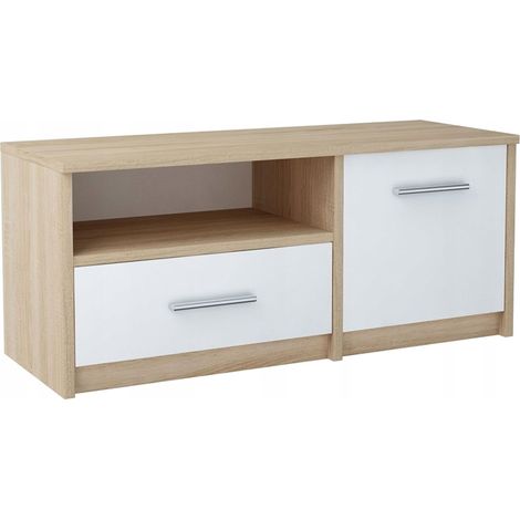 Mueble para TV BODO 1D1S WHITE-SONOMA con estante (1/3)