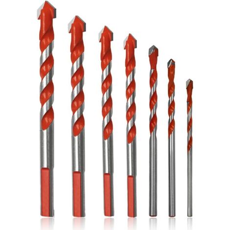 7 pièces forets metaux Foret Metal Forets Hexagonaux Rapide avec Revêtement en pour Perçage du Bois/Métal/Plastique (1/5)
