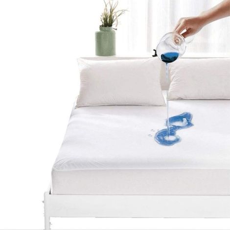 Protège-Matelas - Dimensions 150x200cm - Surmatelas Imperméable - Protège-Matelas - Anti-Allergique Aux Acariens Et Aux Moisissures - Respirant En Différents (1/5)