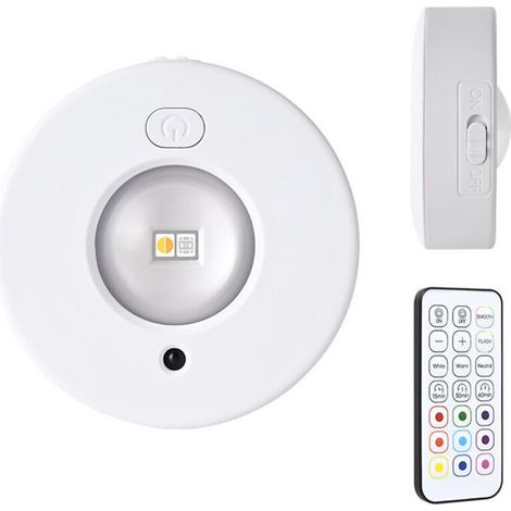 Spot LED Rechargeable USB, Veilleuse Cuisine Sans Fil Escalier Placard Couleur Lampe,12 Couleurs Dimmable, avec Télécommandes, Magnétique, Minuterie (RGB)