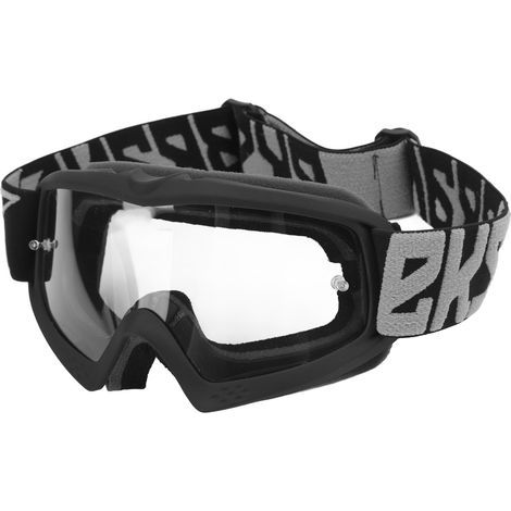 Klare, kratzfeste und verstellbare Motorradbrille für Kinder, Jugendliche und Erwachsene, ideal für Motocross, Radfahren und Klettern (Modell 8060, schwarzer Rahmen). (1/5)