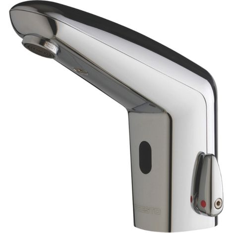 Mezclador infrarrojo sobre encimera con llave de corte para lavabo PRESTO Volta cromado