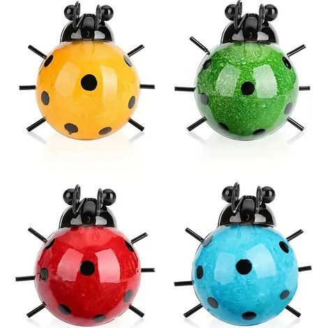 Stück Metall-Marienkäfer-Dekoration, Metall-Marienkäfer-Wanddekoration, Metall-Marienkäfer-Wandkunst für Garten, Rasen, Heimdekoration, Outdoor-Wandskulpturen