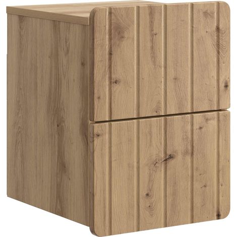 Mobiletto da notte a muro Rovere Artigianale 33 x 34,5 x 43 cm vidaXL