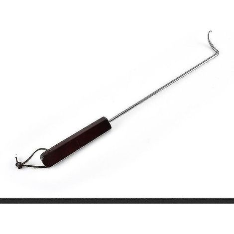 Fleischwender, Fleischwender, Grillhaken mit Holzgriff, Fleischgabel aus Stahl und Lammkotelett (1/5)