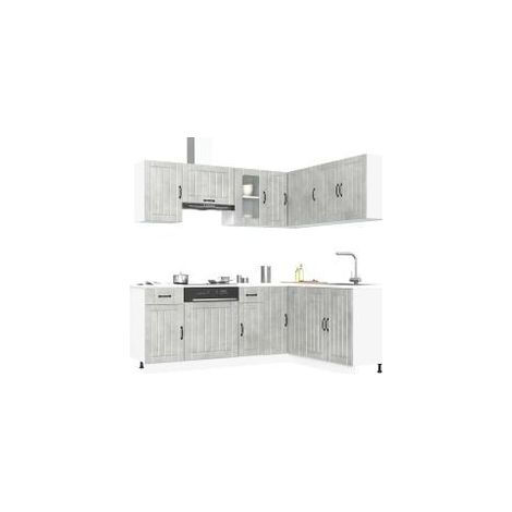 Ensemble d'armoires de cuisine 11 pcs Lucca bois d'ingénierie (1/5)