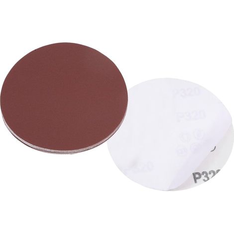 Disques de Ponçage PSA - 10 Pièces - Oxyde d'Aluminium Grain 320 - Adhésif Pression pour Bois et Métal - Diamètre 125 mm (1/5)