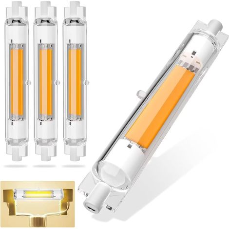 R7S LED 118mm Dimmable, 30W LED R7S Equivalent to 300W Halogen Lamp, Natural White 4000K, 3000LM, Flicker-Free, 360° Beam Angle, For Indoor and Outdoor Lighting, Pack of 4 (1/5)