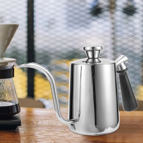 600 ml Edelstahl-Kaffeekessel mit Ausgießer, Schwanenhals-Handfilterkanne (1/5)