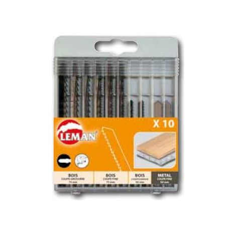 Leman - Coffret 10 Lame de scie Sauteuse Universelles 8 Bois + 2 Metal (1/2)
