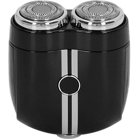 Elektrischer Mini-Bartrasierer, USB-C-Ladeanschluss, gebogener Scherkopf, Nass-/Trockenrasur, wasserdicht (IPX7), schwarz (1/4)