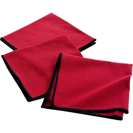 Lot de 3 Serviettes de Table "Mistraline" 40x40cm Bordeaux (1/4)