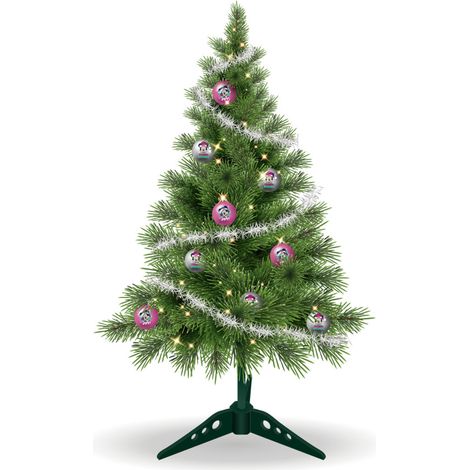 Sapin de noël de table 60 cm Minnie Mouse avec décorations et lumières (1/4)