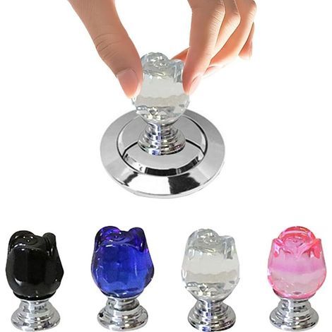 (Rosa) 4 Stück Rosen-Druckknöpfe für die Toilette, dekorative Druckknöpfe, Toiletten-Druckknöpfe, Spülkastenknöpfe für Badezimmer, Zuhause, Hotel (1/4)