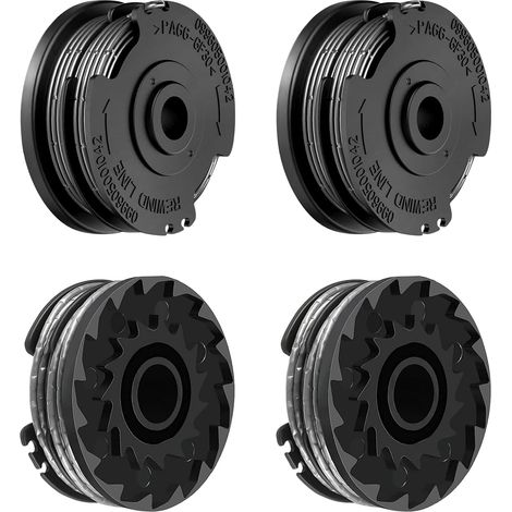 Lot de 4 bobines pour coupe-bordures, fil nylon 1,6 mm, alimentation automatique, compatible avec Bosch ART F016800351-AquaForge (1/5)