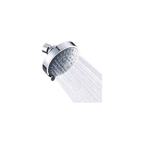 Tête de Douche, Pommeau de Douche Fixe, Pomme de Douche Anti Calcaire, Tete de Douche Haute Pression, Pommeau de Douche Pluie à Économie d'Eau Ajustable 5 Réglages, 2,5 GPM (1/5)