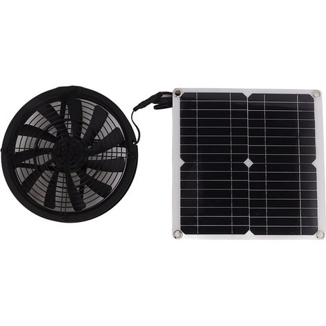 Kit de ventilation solaire avec filet de protection métallique, étanche, pour poulaillers. (1/5)
