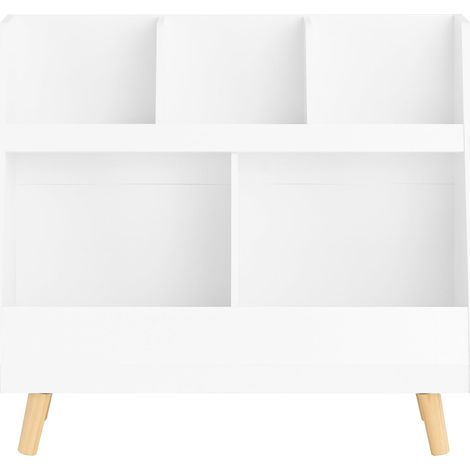 SoBuy Libreria montessoriana per Bambini Scaffale portagiochi Portariviste L63P30A70 cm KMB19-W