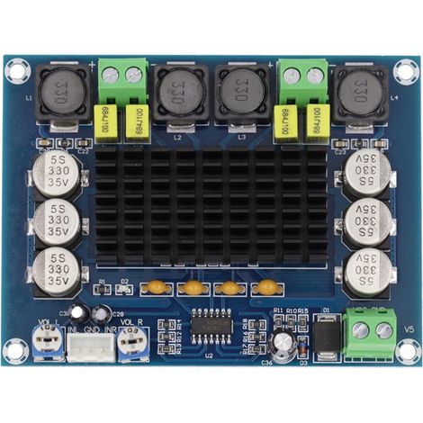 Module Amplificateur Audio 2 Canaux TPA3116D2 2x120W Carte Puissance XH-M543 Haute Fidélité (1/4)