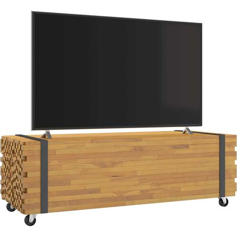 Couchtisch 110x45x35 cm Massivholz Teak