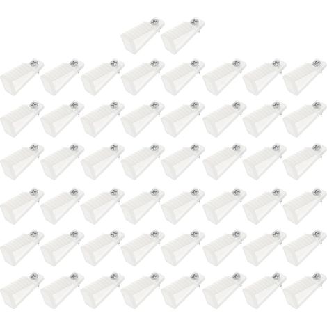 50 crochets à vis, blanc, avec vis, pour luminaires, à visser (1/5)