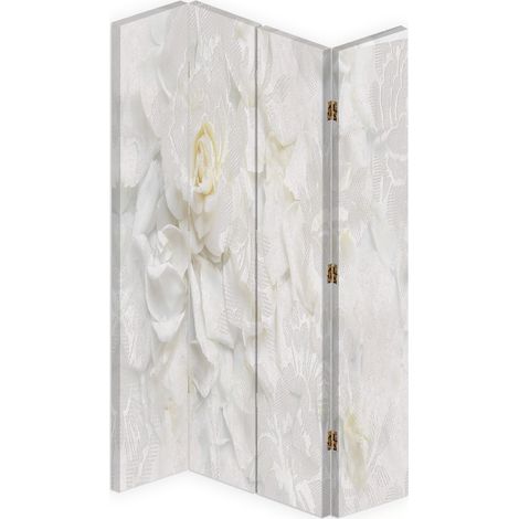 Paravento bilaterale 360, Fiori bianchi - 145x170 (1/5)