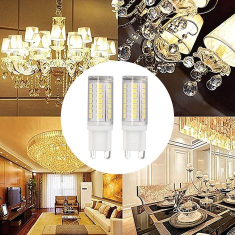 Ampoule LED G9, ampoule à double culot G9, 3W 45 LED 6000K, pour suspensions et plafonniers d'intérieur. (1/5)