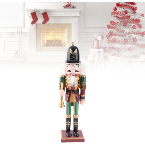 Weihnachtssoldatenfigur – Dekorativer Nussknacker aus Holz, 30 cm – Christbaumschmuck und festliches Geschenk (1/5)