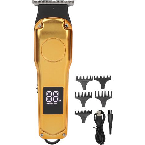 Tondeuse à Cheveux Professionnelle Rechargeable USB, Affichage LED, Puissance Élevée pour Coupe Précise (1/5)