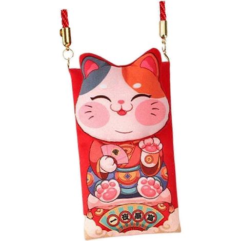 Enveloppes rouges en tissu, paquets rouges Hong Bao pour anniversaire-style L