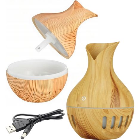 Humidificador de aire con difusor de aromaterapia de madera de 130 ml (1/5)