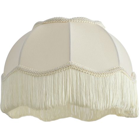 QAZQA Paralume in tessuto beige con interno bianco 31,5/15/14 -