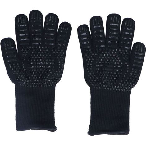 Gants résistants à la chaleur 500 °C, 31 cm. Moufles de cuisine résistantes à la chaleur pour le soudage au four et au barbecue. (1/4)