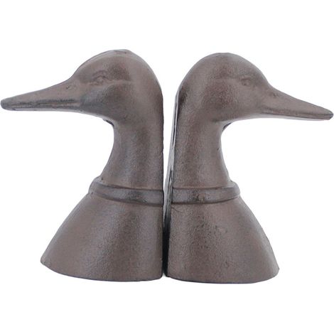 Topes de puerta pato de hierro fundido marrón 14 cm, juego 2 (1/3)