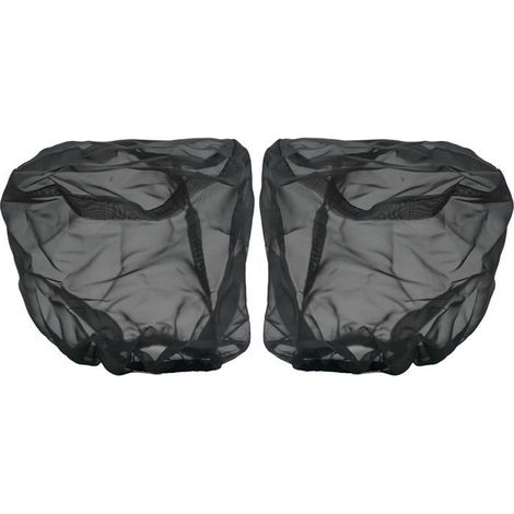 Lot de 2 housses de filtre d'admission d'air en tissu noir pour système d'air froid - Courtes protections pour éviter l'ingestion de (1/5)