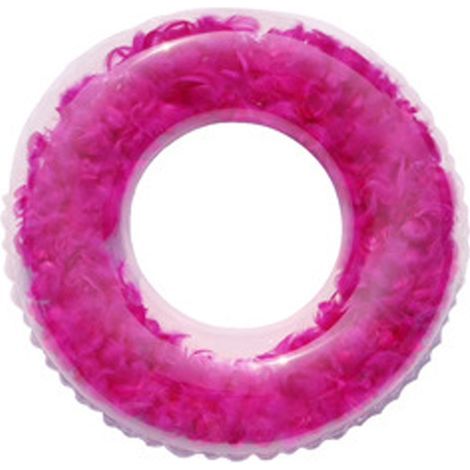 Transparenter, aufblasbarer Schwimmring – Dickes PVC – Mit Pailletten und Federkern – Für Pool oder Garten – 1 Stück (1/5)