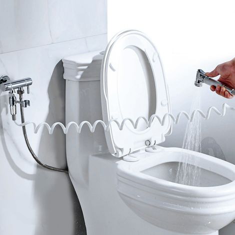 Tuyau de douche flexible à ressort en ABS pour plomberie, WC, pistolet de douchette bidet, salle de bain (1/5)