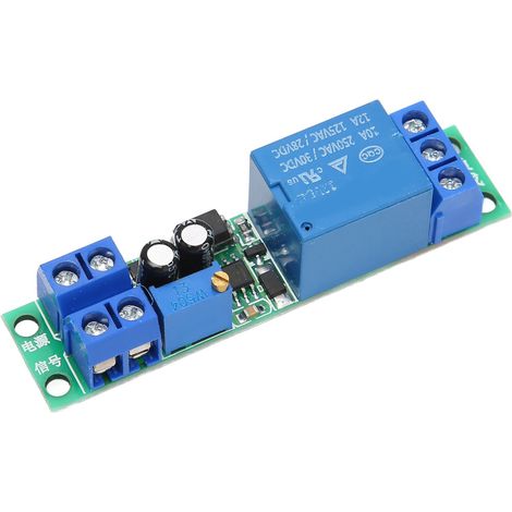 Module relais temporisé 0-25s interrupteur à retard réglable 12V CC pour domicile et voiture (1/5)