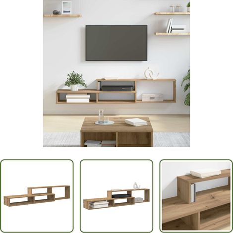 vidaXL Holzwerkstoff Fernsehständer -  WandTVStand 150x25x28,5cm Holzwerkstoff