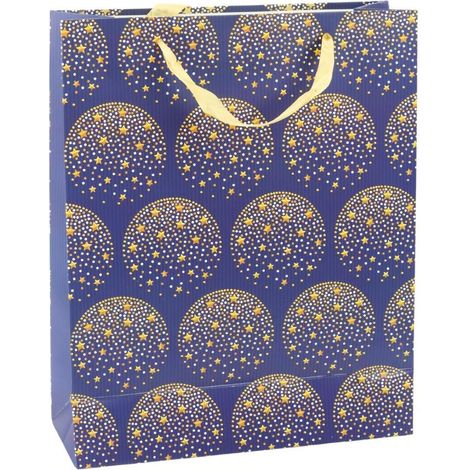 Marineblaue Geschenktüte 32 x 26 x 12 cm