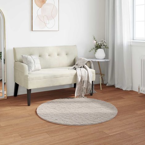Alfombra antideslizante de sintética de conejo OLITE Beige