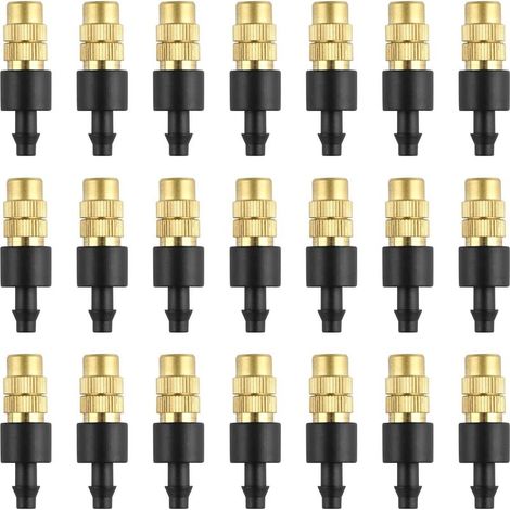 30 Pezzi Ugello di Spruzzo in Ottone, Ugello di Atomizzazione Regolabile in Rame per Irrigazione a Goccia 4/7mm Micro Irrigatore da Giardino Raffreddamento Attrezzatura per Prato Verdure Serra (1/5)