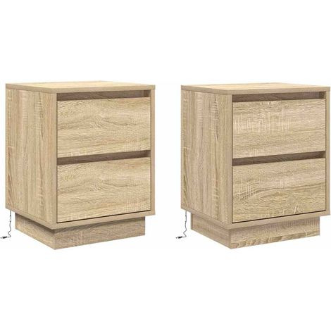 Maison Exclusive - Armadio da Notte 2 pcs Rovere Sonoma 39 x 34,5 x 50 cm (1/5)