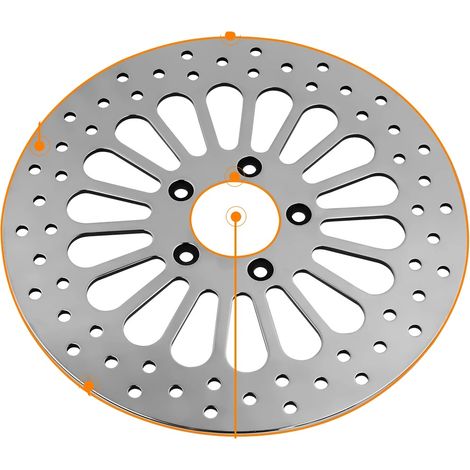 Disque de frein avant poli, taille 11,8 pouces, en acier inoxydable, résistant à la rouille (1/5)